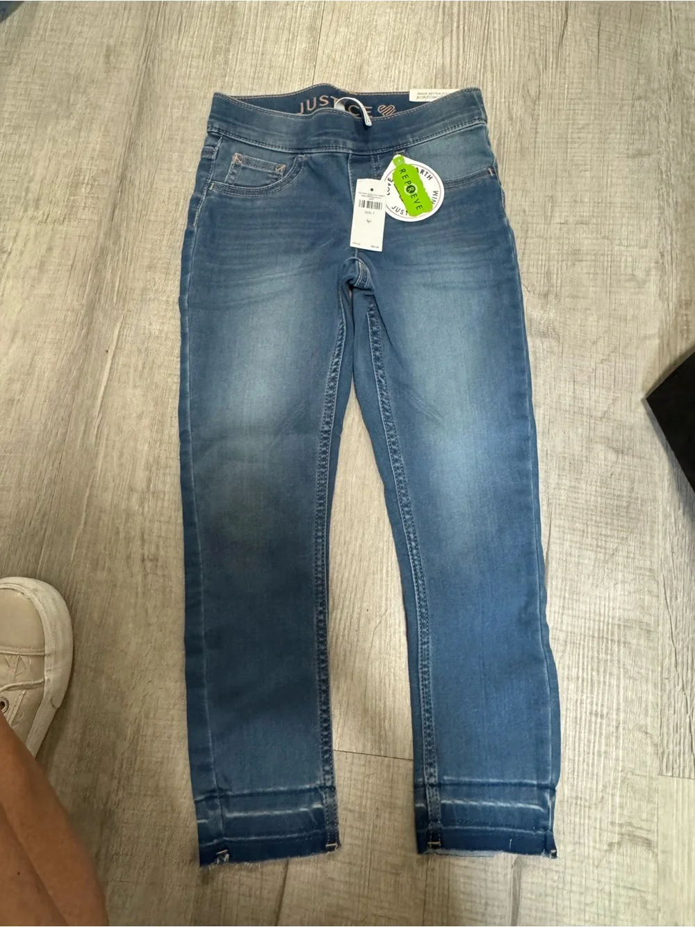 Justice Girls Medium Blue Pull-On Jeggings